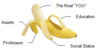 Peeled banana